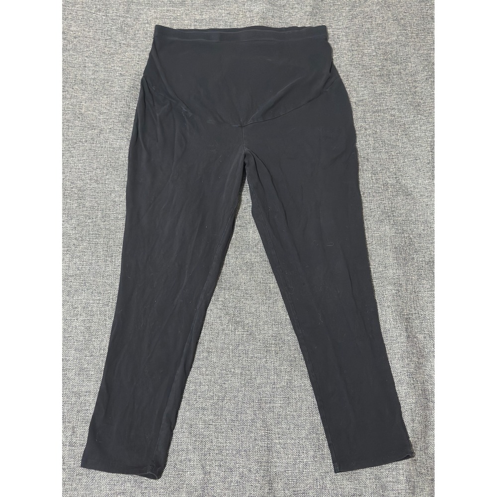 Time and Tru Womens XL Maternity Leggings Black Stretch